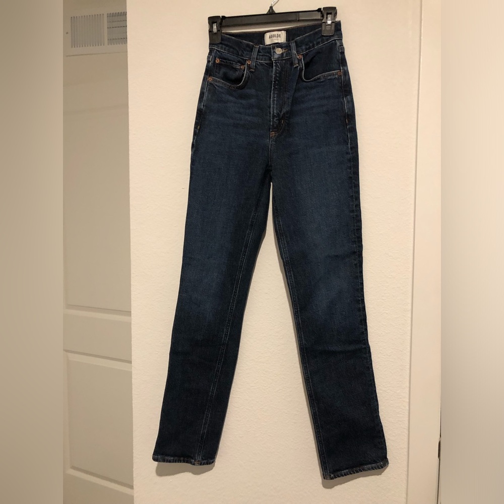 Agolde Straight Leg Jeans - Dark Wash High Rise size 24